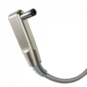 Baseus Cablu Flash Series 2 in 1 - USB to Tip C + 5,5 x 2,5mm DC adapter - 100W 5A 2 metri (CA1T2-A0G) grey - Img 2
