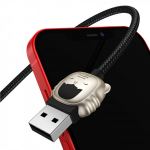 Baseus Cablu Year of the Tiger 3 in 1 - USB to Tip C, Lightning, Micro USB - 3,5A 1,2 metri (CASX010001) negru - Img 2