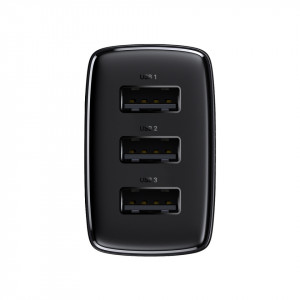 Baseus Compact Incarcator Priza - 3xUSB - 17W (CCXJ020101) Negru - Img 2