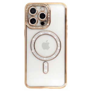 Bling Magsafe Case for Iphone 14 gold - Img 2