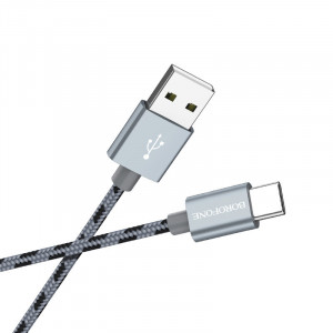 Borofone Cablu BX24 Ring Current - USB to Tip C - 3A 1 metre grey - Img 2