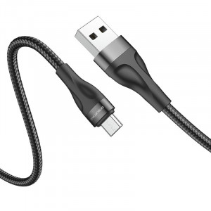 Borofone Cablu BX61 Source - USB to Micro USB - 2,4A 1 metre Negru