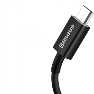 Cablu Baseus Superior - USB to MicroUSB - 2A 1 metru, negru - Img 2