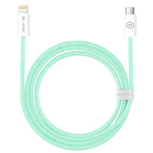 Cablu Blavec Candy Braid - Tip C la Lightning - PD 20W, 2.4A, 1 metru, Apple CarPlay (CCA-CL24GN10) verde Blavec, MGKABAV1771