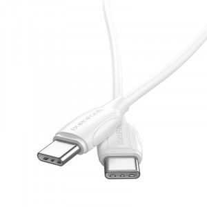 Cablu Borofone BX19 Double-speed - Type C to Type C - PD 60W 3A 1 metre white