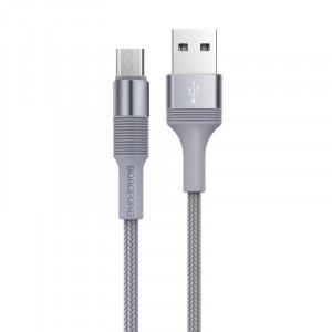Cablu Borofone BX21 Outstanding - USB to Micro USB - 2,4A 1 metru gri - Img 3