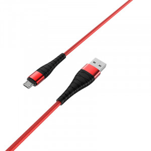 Cablu Borofone BX32 Munificent - USB to Micro USB - 5A 1 metru rosu - Img 2