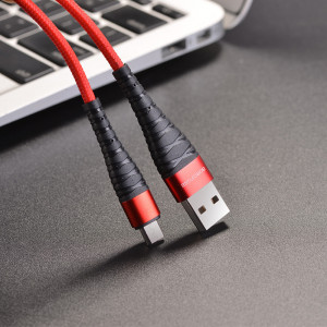 Cablu Borofone BX32 Munificent - USB to Micro USB - 5A 1 metru rosu