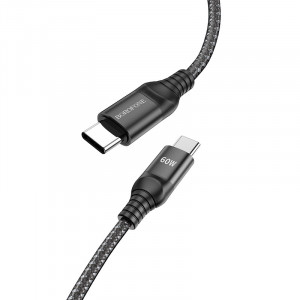 Cablu Borofone BX56 Delightful - Type C to Type C - 60W 3A 1,5 metres Negru - Img 3