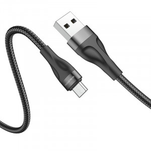 Cablu Borofone BX61 Source - USB to Micro USB - 2,4A 1 metru negru