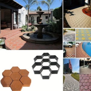 Forma pentru pavaj hexagonal, 28.96cm x 28.96cm x 3.81cm, reutilizabila, pentru alei, PMCF100528 - Img 3