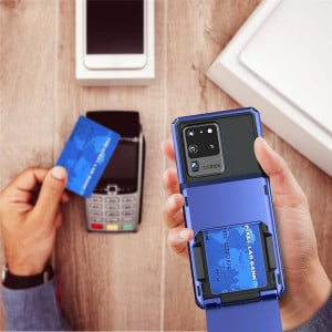 Husa Huawei P30 Lite - Book Type Card Holder, albastru, HWP30LITE-007 - Img 2