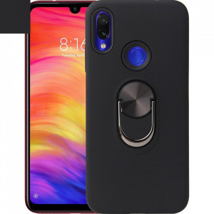 Husa Samsung Galaxy A40 - Husa Neragra Din Policarbonat Premium cu Inel Rotativ