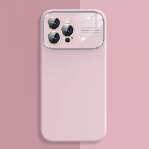 Husa Soft Silicone Lens pentru Iphone 15 Plus light Roz - Img 2