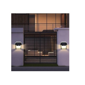 Lampa solara tip felinar 38W Smartix cu 3 Becuri, Acumulator 1200mAh, Senzor 5-8M, Pentru exterior, Suport inclus, Panou solar inclinat, 600 Lumeni, Negru, AD3858 - Img 2