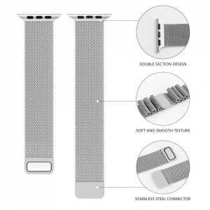 Milanese bracelet loop pentru Apple Watch 38/40/41mm silver