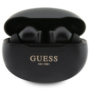 Original Albastrutooth Earphones TWS GUESS GUTWST50EK + docking station Classic EST Negru - Img 3