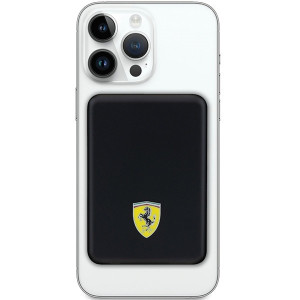 Original Power Bank - FERRARI FEPB5MNCAK 5000mAh 15W 4G Metal Logo MagSafe - Negru