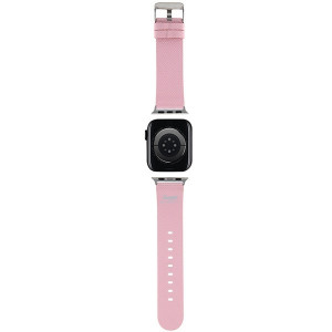 Original Strap HELLO KITTY strap Kitty Head HKAWMPGKHP pentru Apple Watch 38/40/41mm Roz - Img 2