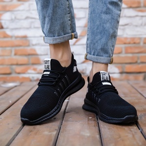 Pantofi de siguranță sport cu vârf din oțel – model negru cu accente de culoare, TMTP123137 - Img 3
