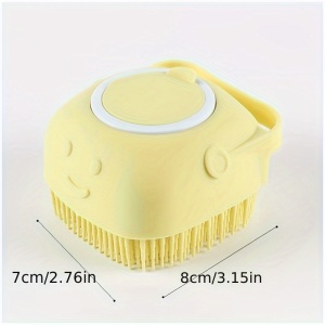 Perie din silicon, cu dozator de sampon, pentru animalele de companie, PMHM98692 - Img 8