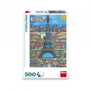 Puzzle Turnul Eiffel, 500 piese - DINO TOYS - Img 2