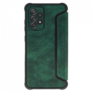 Razor Leather Book Carcasa pentru Samsung Galaxy A32 4G dark green