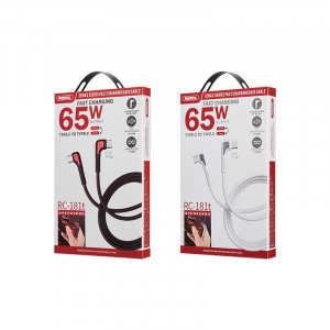 REMAX Cablu Zenax RC-181t - Tip C to Tip C - angled 65W 1 metre Negru - Img 2