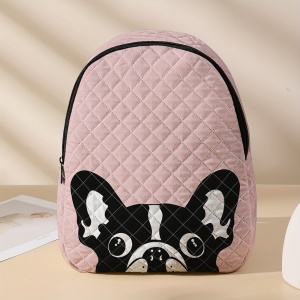 Rucsac damă Dog cu model catel negru – Stil casual și adorabil, TMXJ732492