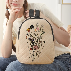 Rucsac damă Handflowers cu model maini cu flori – Stil casual și adorabil, TMHW731911 - Img 5