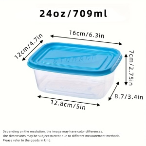 Set 10 caserole cu capac transparent, din plastic rezistent, PMEW665508 - Img 7