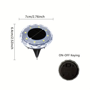 Set lămpi solare LED pentru sol – iluminat ambiental pentru grădină și alei, TMAP1161917 - Img 2