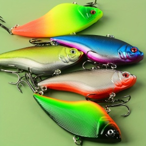 Set naluci de pescuit, 5 buc, multicolor, cu carlige, 7 cm, TMEL1212134 - Img 5