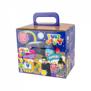 Set TubiJelly, 6 culori + acvariu mic - Monstrii - TUBAN