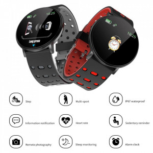 Smartwatch 119 Plus, iOS /Android, Bluetooth, Fitness Tracker, Negru/Rosu - Img 3