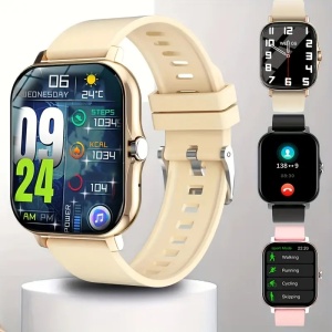 Smartwatch cu cadran mare, apeluri wireless, acceptare/respingere, monitorizare sportivă, multiple notificări pentru mesaje și text, 1.83 inch, compatibil cu iPhone/Android - Img 2