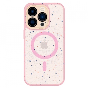 Tel Protect Magnetic Splash Frosted Case for Iphone 15 Light pink
