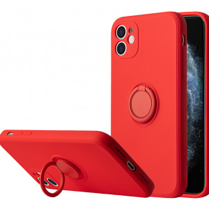 Vennus Silicone Ring pentru Samsung Galaxy A72 4G/5G Rosu