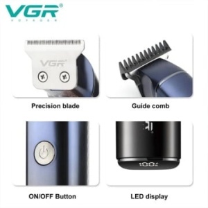 Aparat de tuns profesional VGR cu acumulator și display, USB 1200mAh accesorii incluse, AD1200 - Img 5