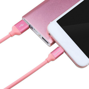 Awei Cablu CL-81 - USB to Micro USB - 1 metre pink - Img 2