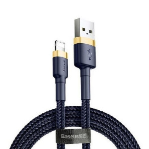Baseus Cablu Cafule - USB to Lightning - 1,5A 2 metru (CALKLF-CV3) auriu-Albastru - Img 3