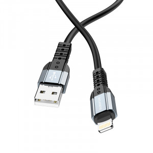Borofone Cablu BX64 Special Silicone - USB to Lightning - 2,4A 1 metre Negru