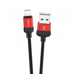 Cablu Borofone BX28 Dignity - USB to Lightning - 2,4A 1 metru rosu - Img 2