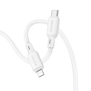 Cablu Borofone BX94 Crystal color - Type C to Lightning - PD 20W 1 metre white