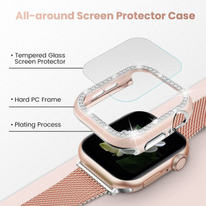 Carcasa pentru Apple Watch 45mm Diamond white-silver - Img 2