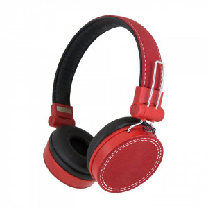 Casti audio SaatchiTech cu fir Jack Detasabil, Microfon incorporat, Culoare Rosie
