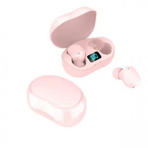 Casti fara fir, in-ear, stereo, Bluetooth, LED Display, PME8S-ROZ
