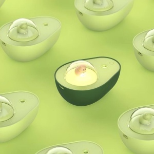 Difuzor Smartix Avocado mini 210ML, Purificator, Aromaterapie, Umidificator Reincarcabil cu atmosfera Luminoasa, Pentru Cadou, Verde, AD210 - Img 3