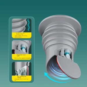 Dispozitiv anti-reflux și anti-miros pentru scurgerea bucătăriei – siguranță și igienă îmbunătățite, TMDC85084 - Img 3