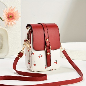 Geanta mini Crossbody, cu model cirese, TMDB2893253